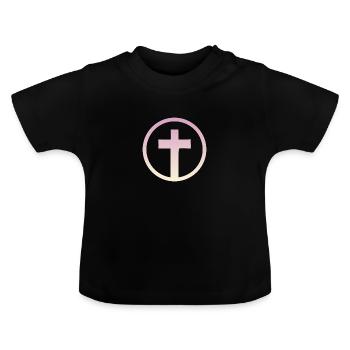 Bible Verse Christian Bible Verse - Baby Organic T-Shirt with Round Neck - black - Front