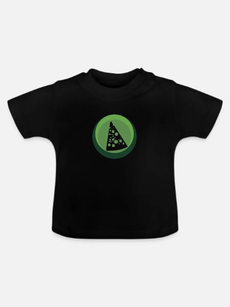 Käse Feinschmecker Maus - Baby Bio-T-Shirt mit Rundhals - Schwarz