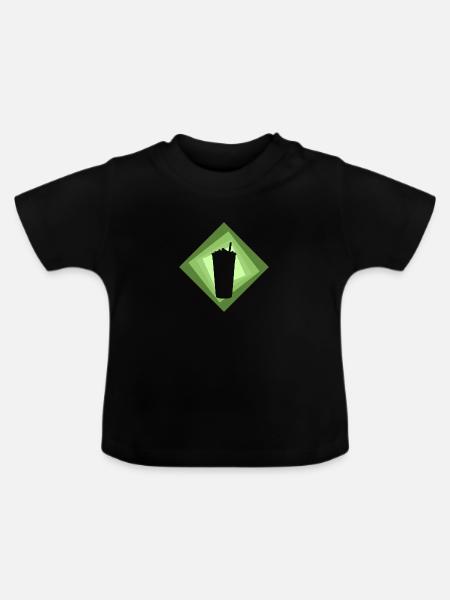 Bubble Tea Bubble Bubble - Baby Bio-T-Shirt mit Rundhals - Schwarz