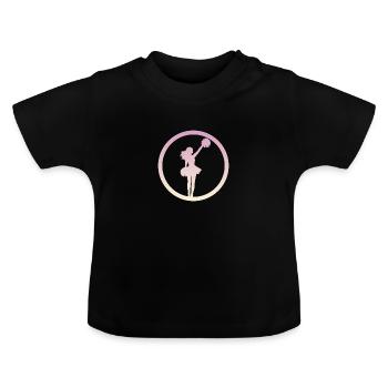 Pom-pom girl à pompon Cheerleading - T-shirt bio col rond Bébé - noir - Devant