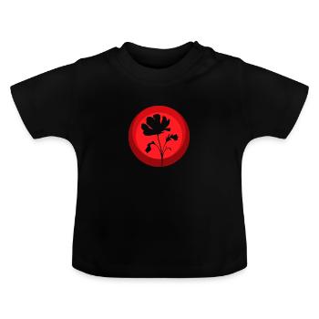 Botanik Pflanzen Pflanzen - Baby Bio-T-Shirt mit Rundhals - Schwarz - Vorne