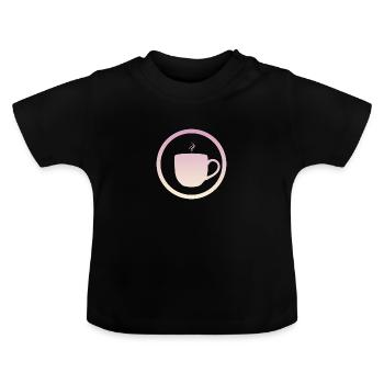 Tasse à café Mug - T-shirt bio col rond Bébé - noir - Devant