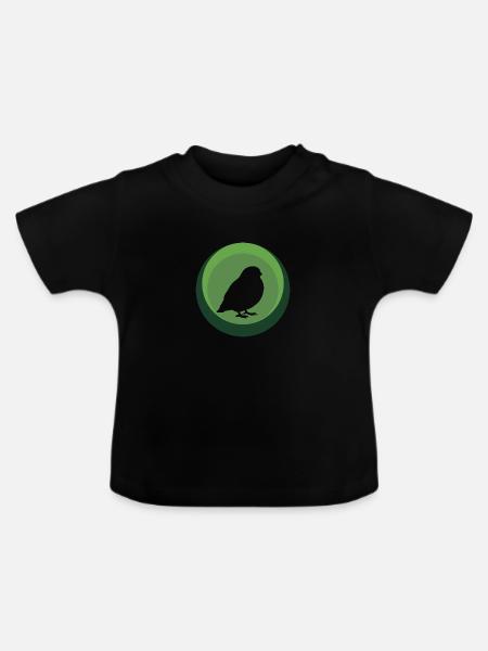 Vogel Vogel Wellensittich - Baby Bio-T-Shirt mit Rundhals - Schwarz