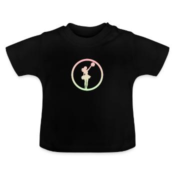 Pompon pom-pom girl girlie - T-shirt bio col rond Bébé - noir - Devant