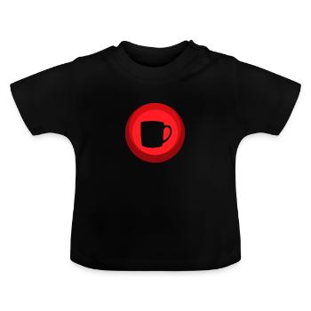 Kaffee Koffein Espresso - Baby Bio-T-Shirt mit Rundhals - Schwarz - Vorne