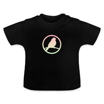 Peep Perruche Observation des oiseaux - T-shirt bio col rond Bébé - noir - Devant