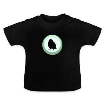 Illustration d’oiseau perruche d’oiseau - T-shirt bio col rond Bébé - noir - Devant