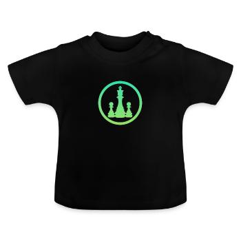 Echecs Echecs Echec - T-shirt bio col rond Bébé - noir - Devant
