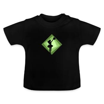 Pom-pom girl pompon - T-shirt bio col rond Bébé - noir - Devant