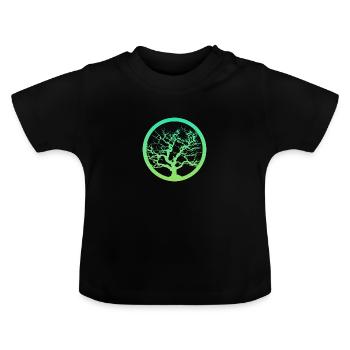 Botanisch Flora Botanik - Baby Bio-T-Shirt mit Rundhals - Schwarz - Vorne