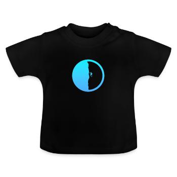 Climber, Rope Climber, Alpinist - Baby Organic T-Shirt with Round Neck - black - Front