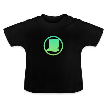 Computer Work Computer Work Computer - Baby Organic T-Shirt with Round Neck - black - Front