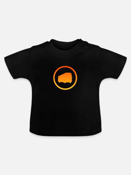Bus Transport Öffentliche Verkehrsmittel - Baby Bio-T-Shirt mit Rundhals - Schwarz