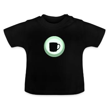 Kaffee Koffein Kaffeetasse - Baby Bio-T-Shirt mit Rundhals - Schwarz - Vorne