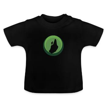 Escalader les sommets des Alpes - T-shirt bio col rond Bébé - noir - Devant