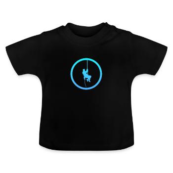 Klettern Alpinist Felsklettern - Baby Bio-T-Shirt mit Rundhals - Schwarz - Vorne