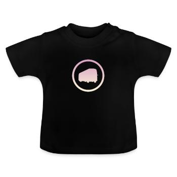 Bus Transport Busfahren - Baby Bio-T-Shirt mit Rundhals - Schwarz - Vorne