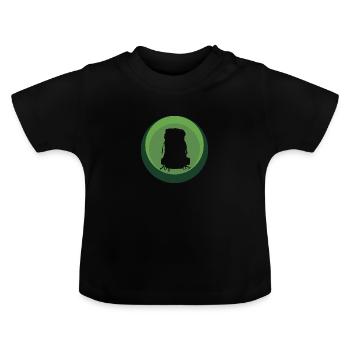 Backpacking Backpacking Backpacker - Baby Bio-T-Shirt mit Rundhals - Schwarz - Vorne