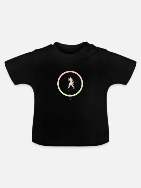 Klettern Felsklettern Kletterer Sportler - Baby Bio-T-Shirt mit Rundhals - Schwarz