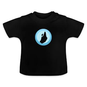 Mur d’escalade Mur d’escalade - T-shirt bio col rond Bébé - noir - Devant
