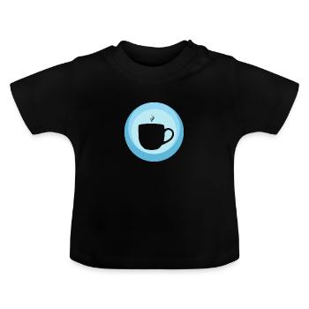 Coffee Espresso Cappuccino - Baby Organic T-Shirt with Round Neck - black - Front