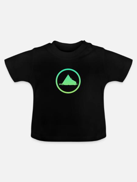 Camping Camping Glamping - Baby Bio-T-Shirt mit Rundhals - Schwarz