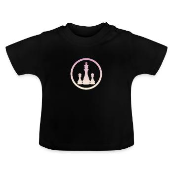 Echecs Echecs Echecs Echecs - T-shirt bio col rond Bébé - noir - Devant