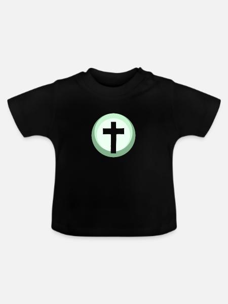 Bible Christian Bible Verse - Baby Organic T-Shirt with Round Neck - black