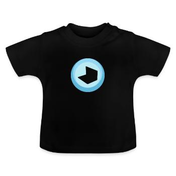 Blog Page d’accueil Blogger - T-shirt bio col rond Bébé - noir - Devant