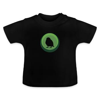 Observation des oiseaux Perruche - T-shirt bio col rond Bébé - noir - Devant