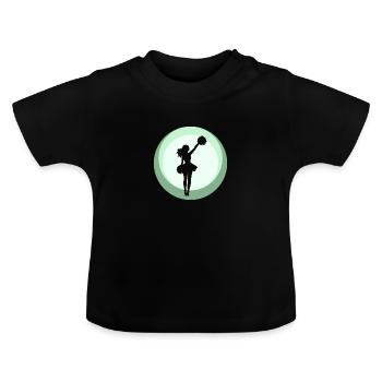 Pompon de pom-pom girl girlie - T-shirt bio col rond Bébé - noir - Devant