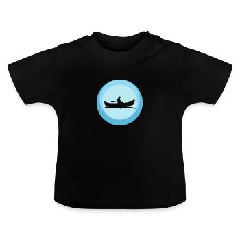 Canoe Paddling Paddling - Baby Organic T-Shirt with Round Neck - black - Front