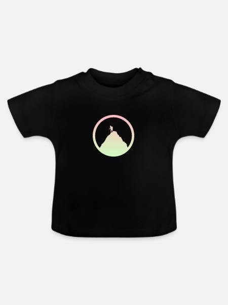 Kletterwand Berg Felsklettern - Baby Bio-T-Shirt mit Rundhals - Schwarz