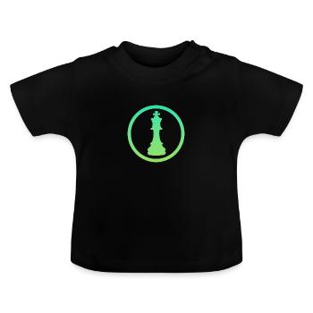 Echec et mat Echecs Echecs Echec et mat - T-shirt bio col rond Bébé - noir - Devant