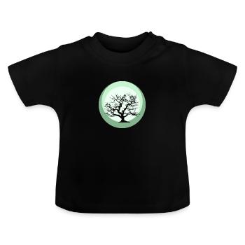 Botanik Pflanzen Botanik - Baby Bio-T-Shirt mit Rundhals - Schwarz - Vorne