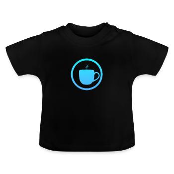 Kaffee Tasse Kaffee - Baby Bio-T-Shirt mit Rundhals - Schwarz - Vorne