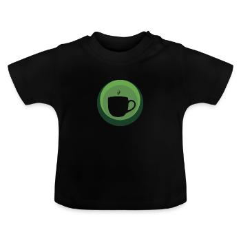 Kaffee Espresso Koffein - Baby Bio-T-Shirt mit Rundhals - Schwarz - Vorne
