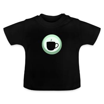 Tasse à café et à expresso - T-shirt bio col rond Bébé - noir - Devant