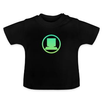 Computerarbeit Computer Gamer - Baby Bio-T-Shirt mit Rundhals - Schwarz - Vorne