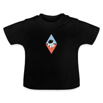 Botanik Blume Pflanzen - Baby Bio-T-Shirt mit Rundhals - Schwarz - Vorne