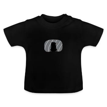 Sac à dos de randonnée - T-shirt bio col rond Bébé - noir - Devant