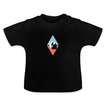 Klettern Berg Felsklettern - Baby Bio-T-Shirt mit Rundhals - Schwarz - Vorne