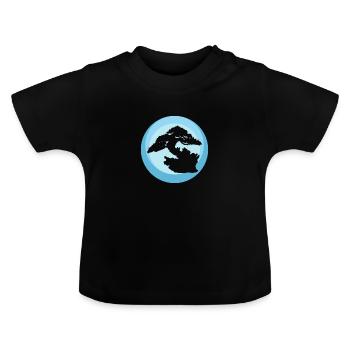 Trees Bonsai Bonsai - Baby Organic T-Shirt with Round Neck - black - Front