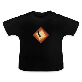 Seilklettern Bergsteiger Bergsteiger - Baby Bio-T-Shirt mit Rundhals - Schwarz - Vorne