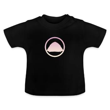 Camper Zelten Zelten - Baby Bio-T-Shirt mit Rundhals - Schwarz - Vorne