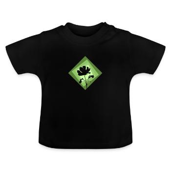 Botanik Flora Pflanzenkunde - Baby Bio-T-Shirt mit Rundhals - Schwarz - Vorne