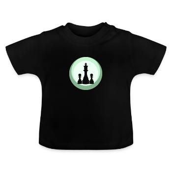 Chess Chess Piece Strategy - Baby Organic T-Shirt with Round Neck - black - Front