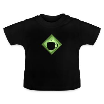 Café Grain de café Caféine - T-shirt bio col rond Bébé - noir - Devant