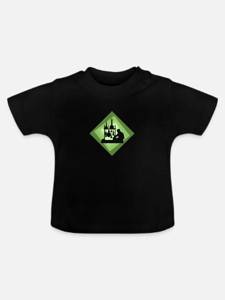 Biochemie Molekül Chemisch - Baby Bio-T-Shirt mit Rundhals - Schwarz