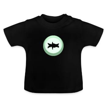 Canoë de pagaie en eau vive - T-shirt bio col rond Bébé - noir - Devant